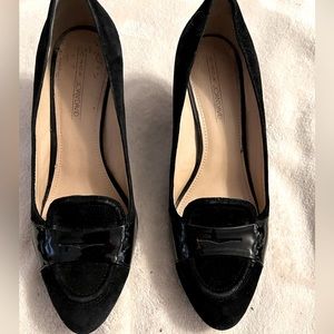 Circa Joan & David Black Suede Wedge Heel Shoes Gently Worn